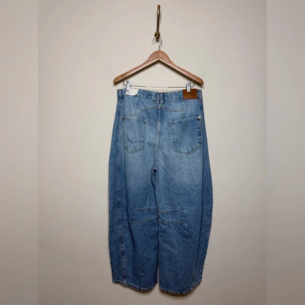 Free People We The Free Good Luck Mid Rise Barrel Jeans